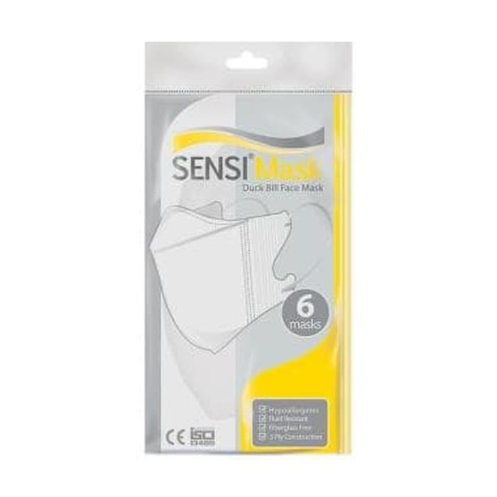 MASKER SENSI DUCKBILL Isi 6 GOLD PACK / SENSI MASK 3 PLY / MASKER MULUT  PRODUK BARU