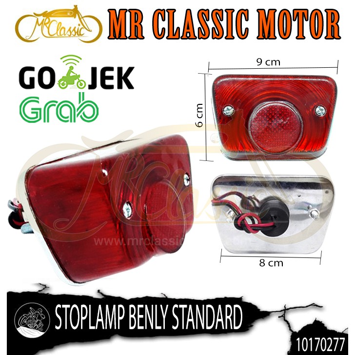 Stop Lamp/Lampu Belakang Benly Chrome Variasi Motor Custom