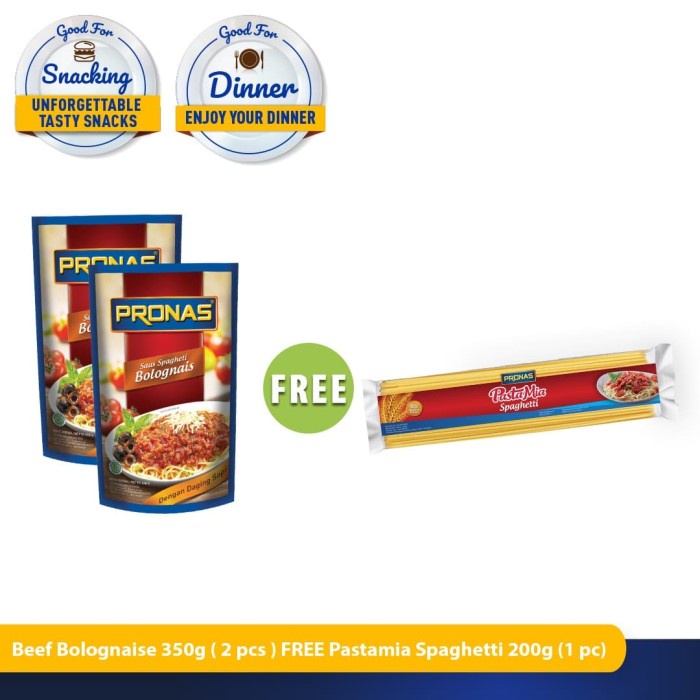 

vd2011c Pronas Saus Bolognais 350G Free Pastamia Spaghetti 200G Bundling 3 Pcs Fsfs201