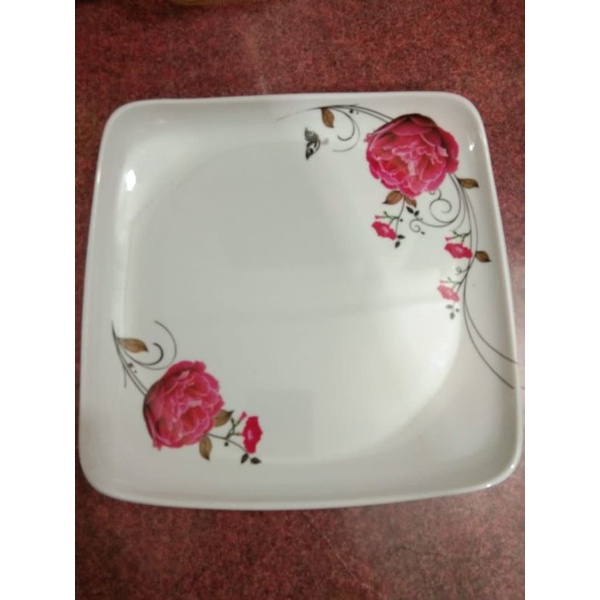 Piring melamin motif bunga