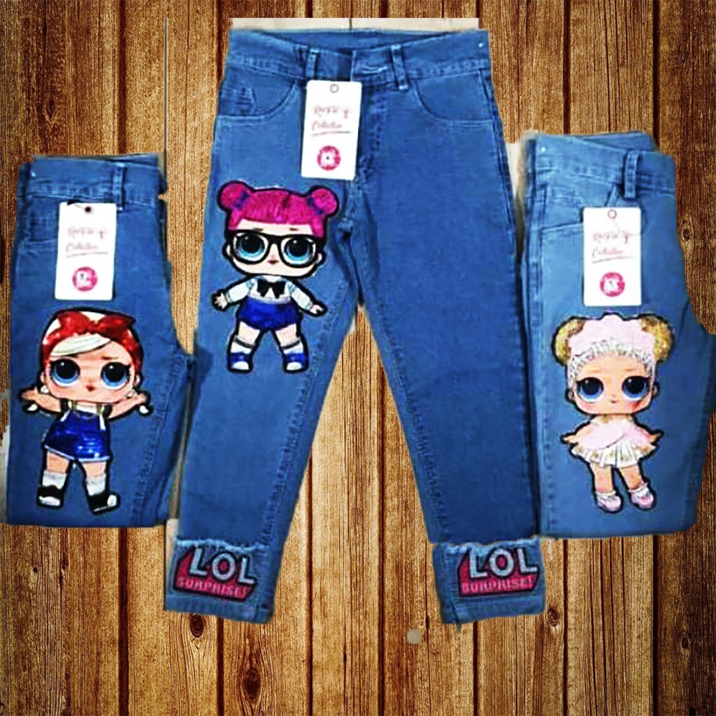  Celana jeans anak lol  led 2 mata usia 1 10 tahun Shopee 