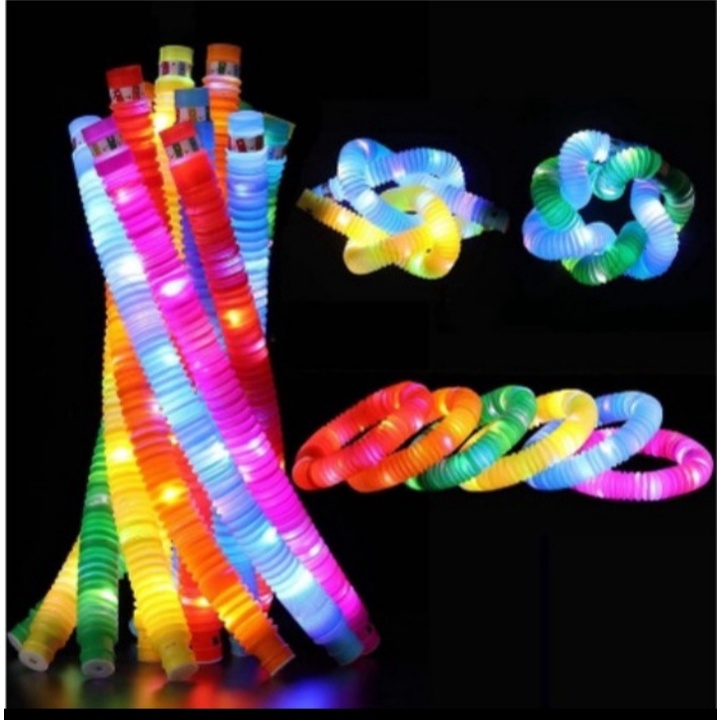 BARANG READY KIRIM Hari ini Mainan Anak Light Up Pop Pipes/Mainan Pop Tube/ Pop Light LED Viral