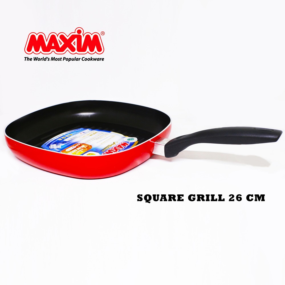 Maxim Wajan Valentino Square Grill 26 cm - Penggorengan Anti Lengket