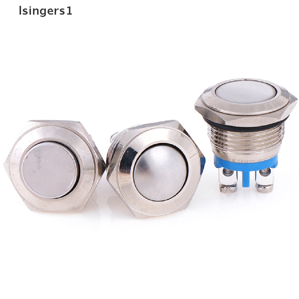 (lsingers1) Tombol Tekan Metal 16mm Tanpa Momentary reset