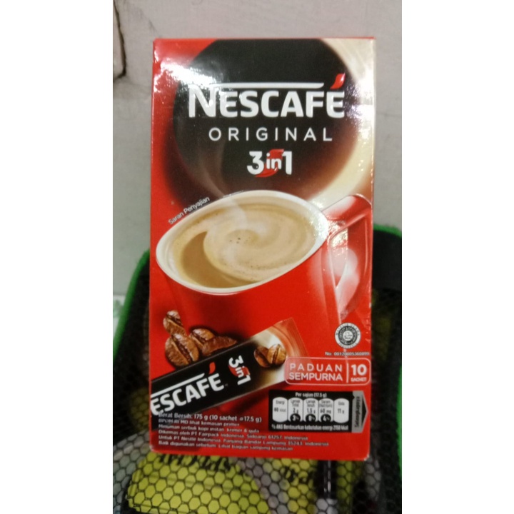 

Nescafe 3in1 Original Kopi Instan [17.5 g/ 10 sachet]