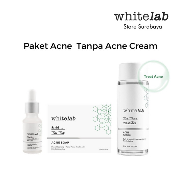 Whitelab Paket Acne Tanpa Acne Cream
