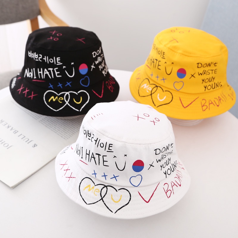 Topi Bucket / fisherman Gaya Korea / hip hop Untuk Pria / Wanita