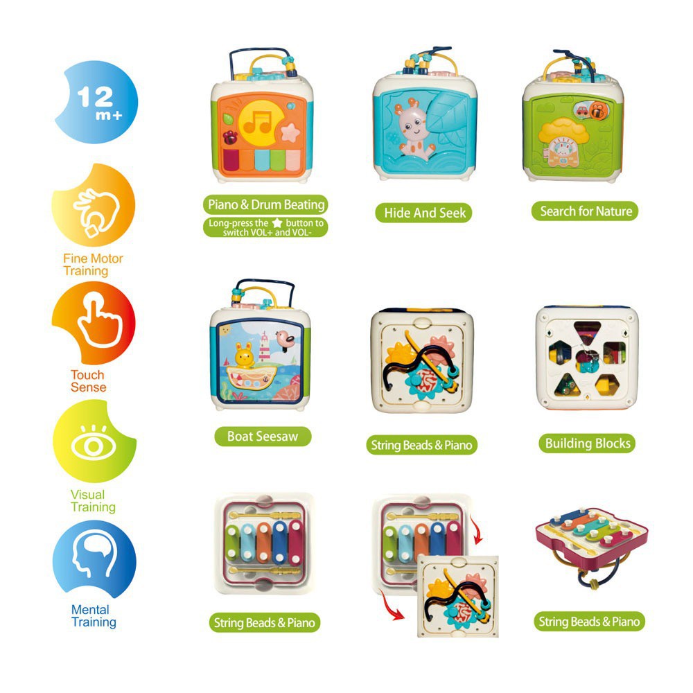 Ploopy Learn and Play Activity Cube / PP21159 / Mainan Anak