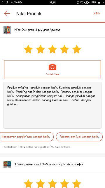 Tissue Paseo Smart 250 Lembar 2 Ply Khusus Ojek