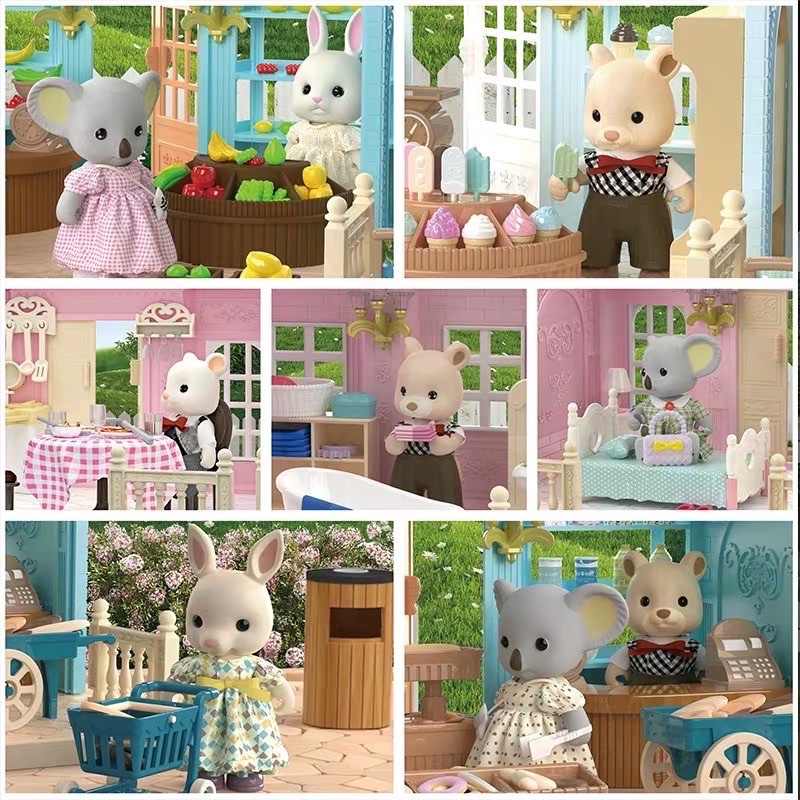 koala diary town diy doll house toys mainan rumah2an