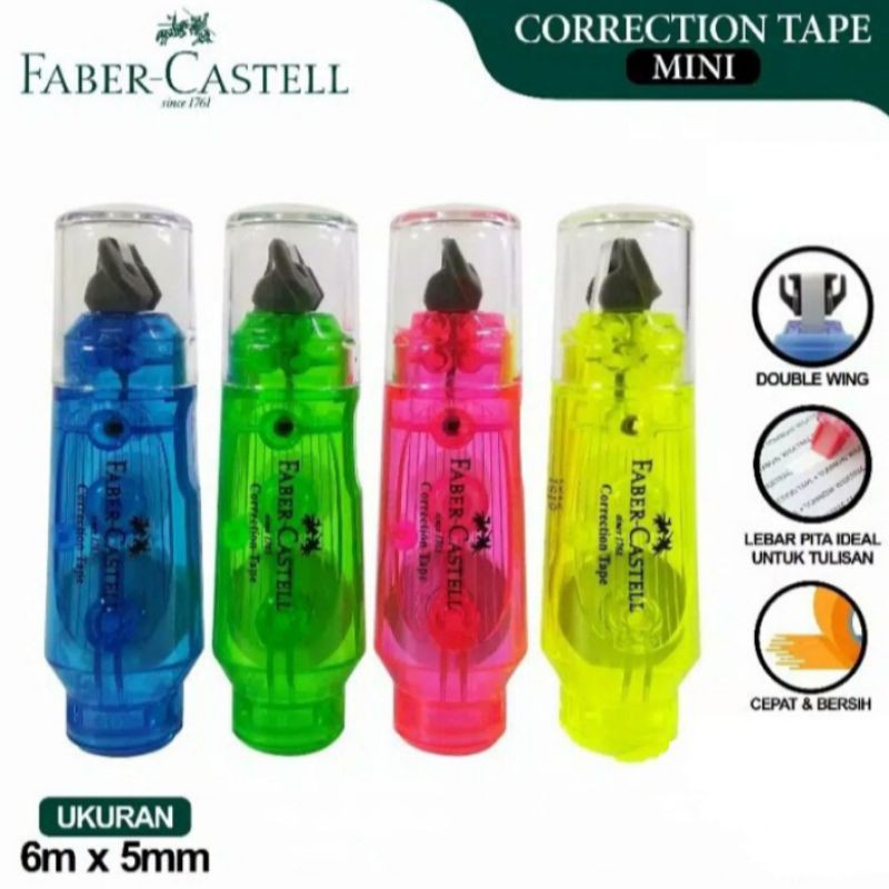 

Mini Correction Tape Faber Castell / Tipe Ex Kertas Faber Castell Promo / Tipe x Kertas Faber Castell Promo / Correction tape faber castell Promo