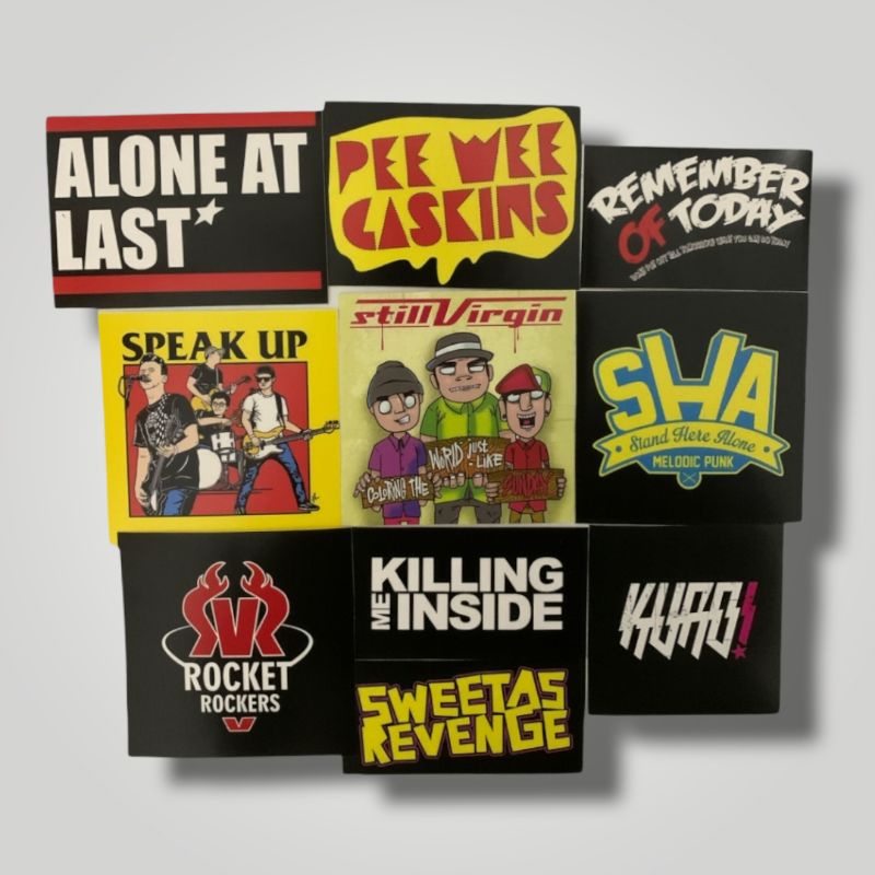 

Sticker Pack Band Indie Pop Punk (PWG, SHA, Speak Up, Rocker Rockers, Alone at Last, dll)