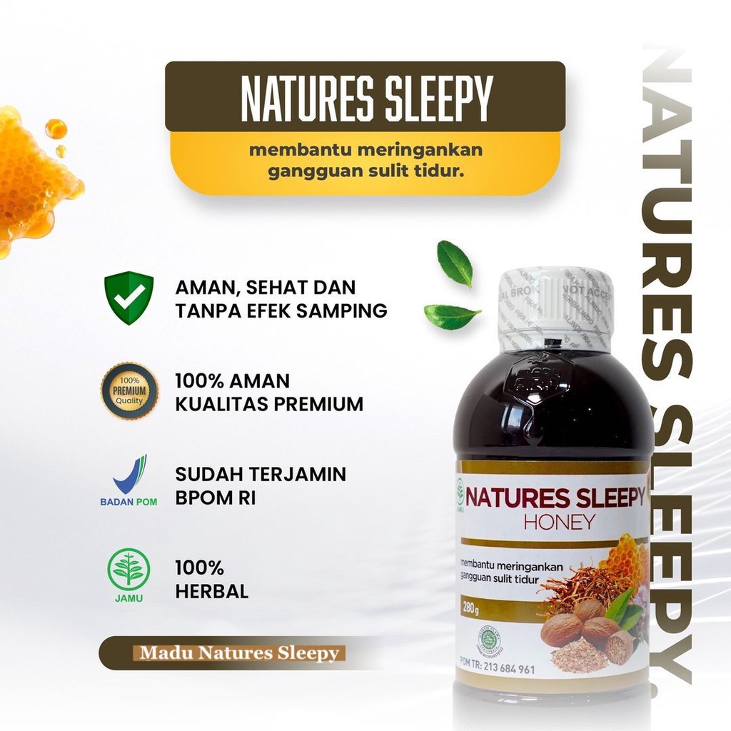 Madu Natures Sleepy Obat Susah Tidur Insomnia Herbal Lelap Tidur Imsomnia