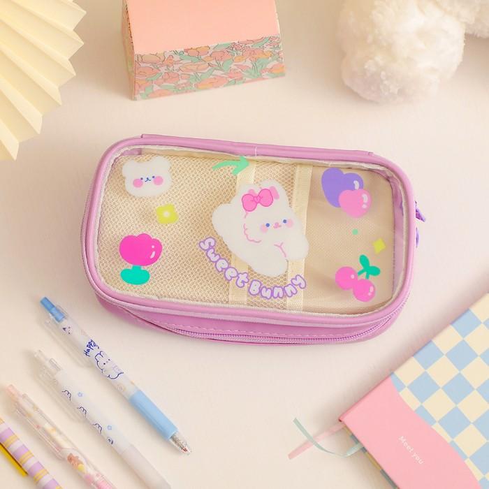 

Pensil Case Kotak Pensil Transaparan Atk06 Korea Style Tempat Pen Case