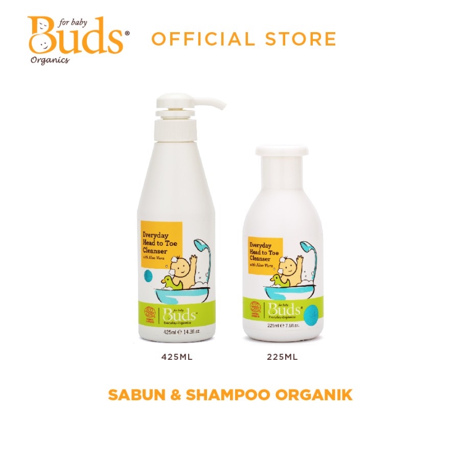 Buds Organics EVERYDAY Head To Toe Cleanser - Sabun Sampo Mandi