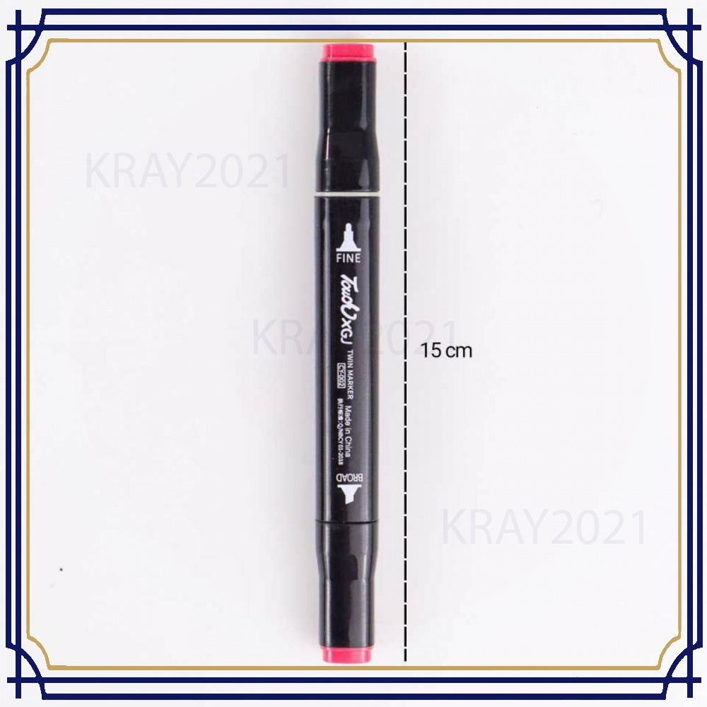 Spidol Dual Side Fine Art Brush Pen Art Marker Set AK190