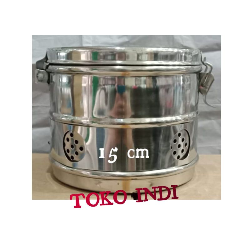 Tromol 15 cm/Dressing Drum 15 cm/Tromol Kasa 15 cm Stainless