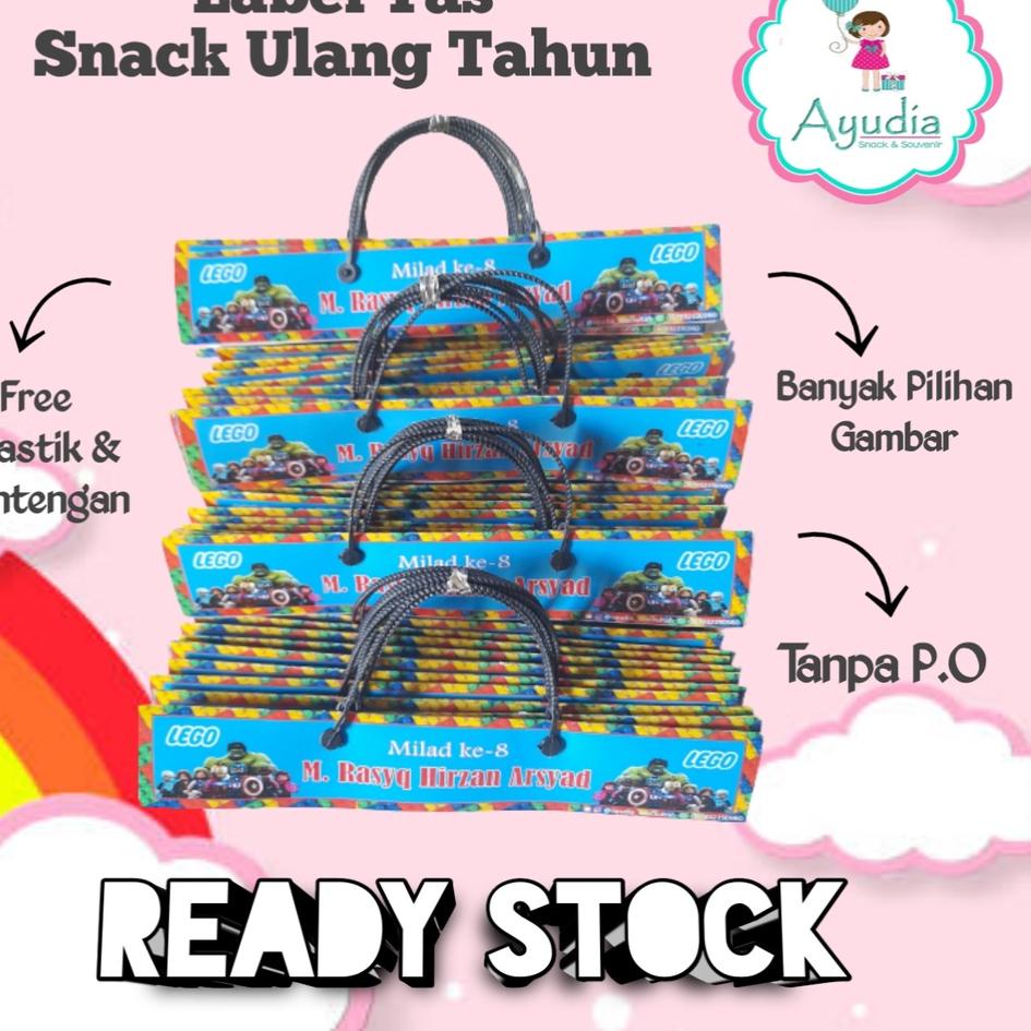

✡ Tas Label Plastik Stiker Snack Ulang Tahun Ultah Bingkisan Anak Ready Stock Tanpa PO ㄺ