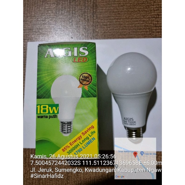 Lampu led aigis 18w plus dos