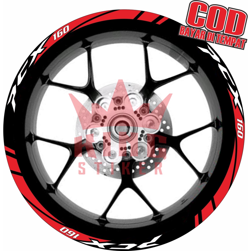 Stiker Motor Velg Honda PCX 160 Sticker Variasi List Pelek Aksesoris Keren Terbaru