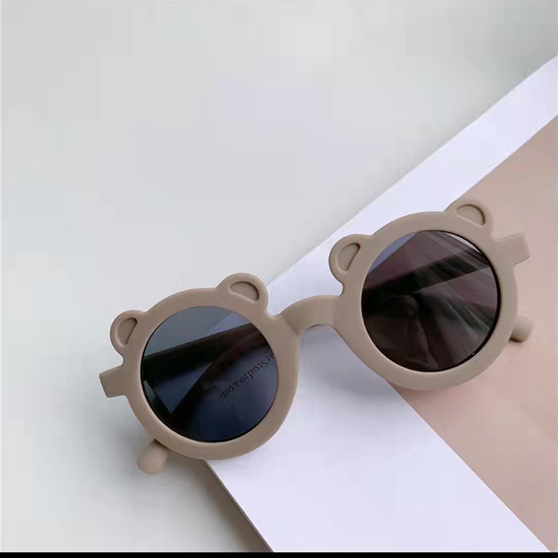 (COD) Kacamata Anak New Trend/Fashion Anak Terbaru Telinga Beruang High Quality-cream