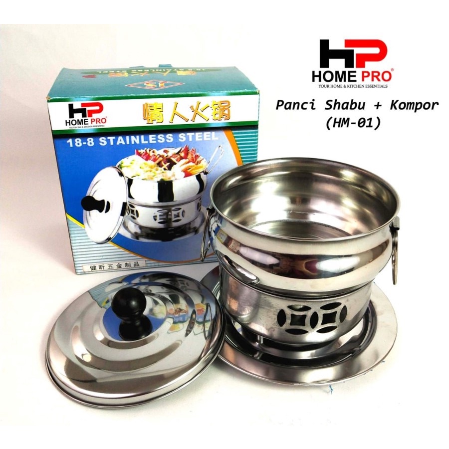 Home Pro Panci Shabu HM-01 Homepro Kompor Shabu Mini Hot Pot 16 cm