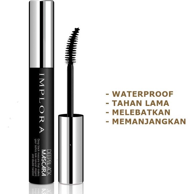 IMPLORA Deep Black Mascara Black BPOM / Maskara Implora Original