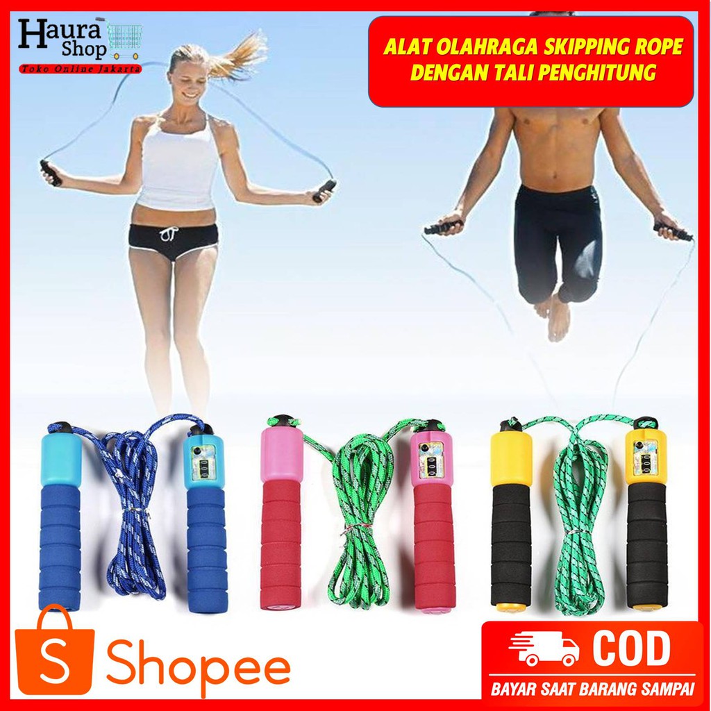 Alat Olahraga Lompat Tali Hitung Otomatis / Skipping Rope Counter