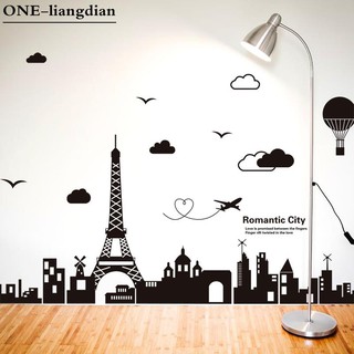 QT X Bangunan skirting stiker dinding dekorasi kamar kota QT X Bangunan skirting stiker dinding dekorasi kamar kota