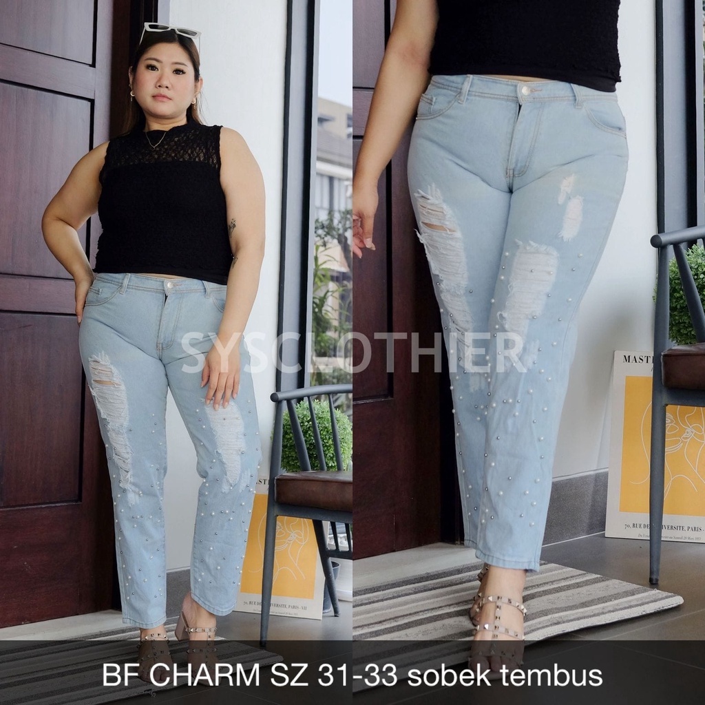 CELANA JEANS WANITA BF CHARM-SYSCLOTHIER