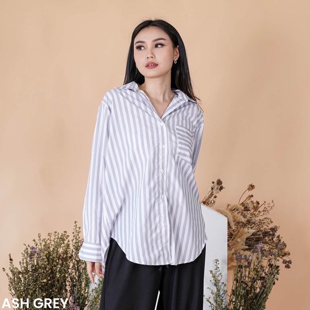 Nagita Oversized Shirt Kemeja Atasan Wanita