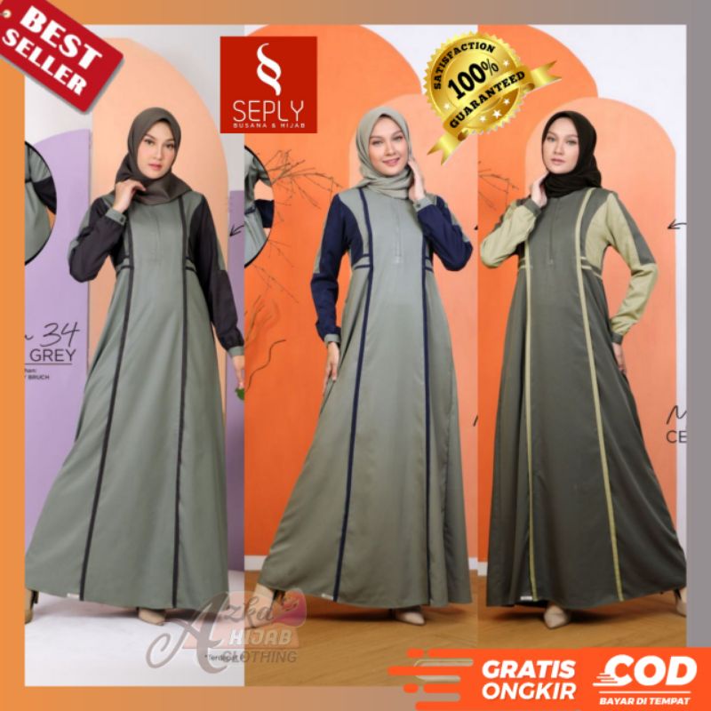 BAJU GAMIS TERBARU 2022 / GAMIS SEPLY MEYRA 34 / GAMIS MODERN / GAMIS SIMPLE ELEGAN / DRESS WANITA M