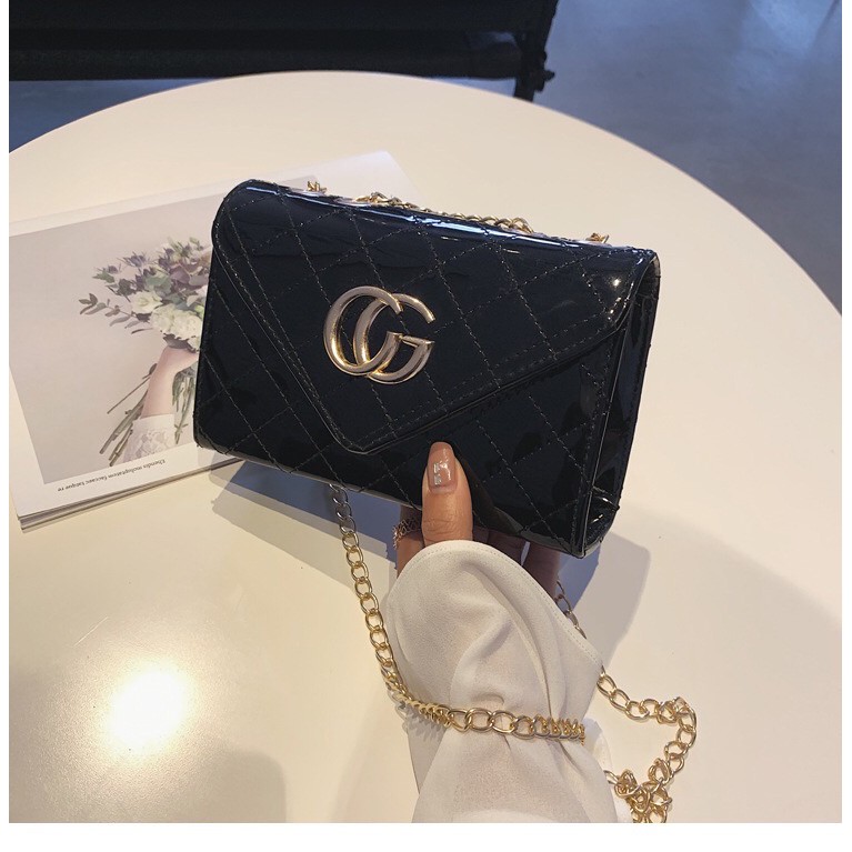 Tas Selempang Wanita Kulit Glossy Import - Tas Fashion Korea Import Terbaru Kekinian - Tas Cewek Import Korean Style - Tas Selempan Terbaru [SL26]