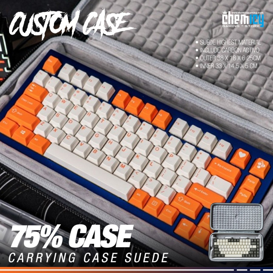 75% Carrying Case Suede for Gaming Keyboard