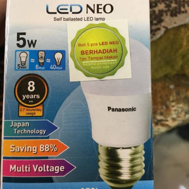 Lampu LED NEO 5 watt panasonic