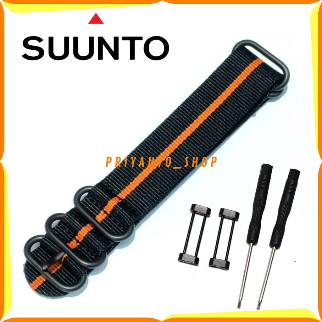 STRAP TALI JAM TANGAN SUUNTO TRAVERSE ZULU NYLON CANVAS FRREE ADAPTER