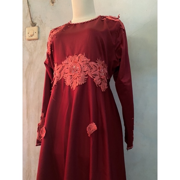 preloved gamis warna maroon