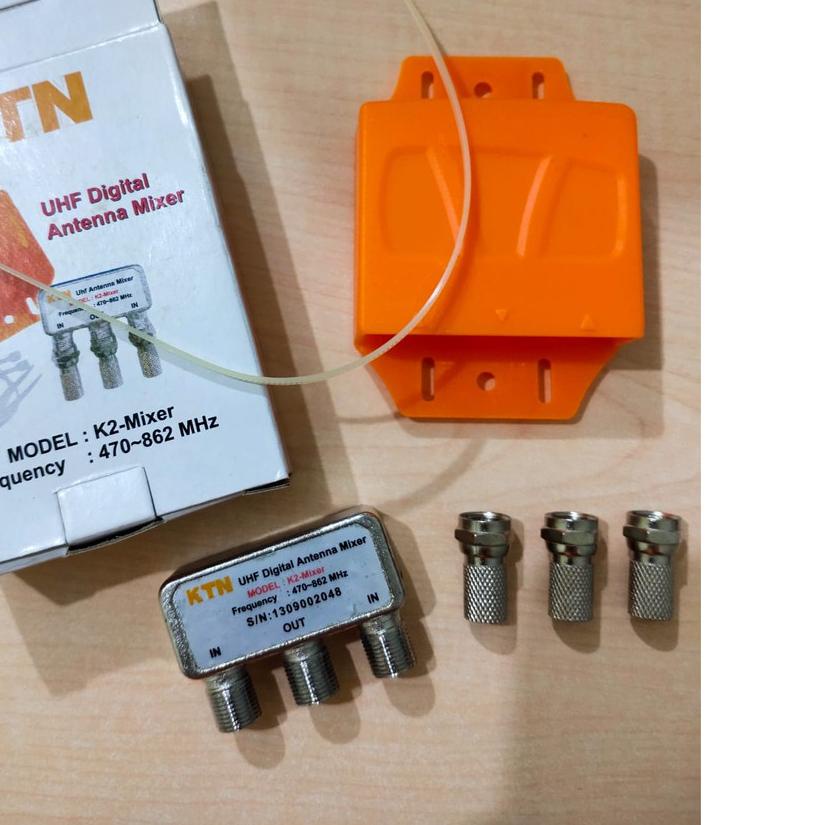 Mixer UHF Digital Antenna Mixer KTN K2 Alat Penggabung 2 Antena TV