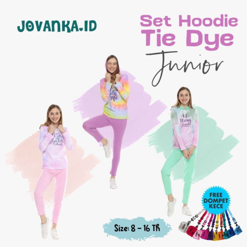 Jovanka.id Setelan Hoodie Junior Tie Dye
