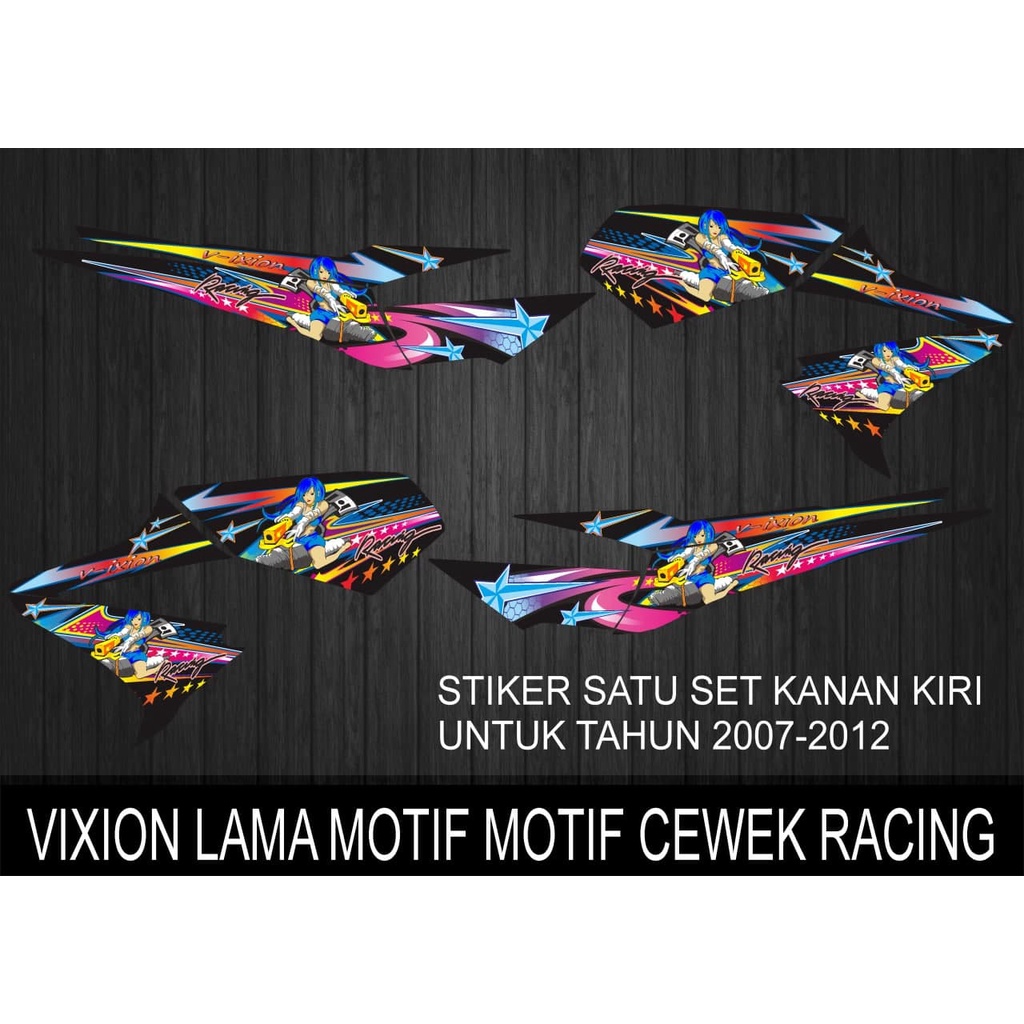 STIKER STRIPING VIXION LAMA CEWEK RACING