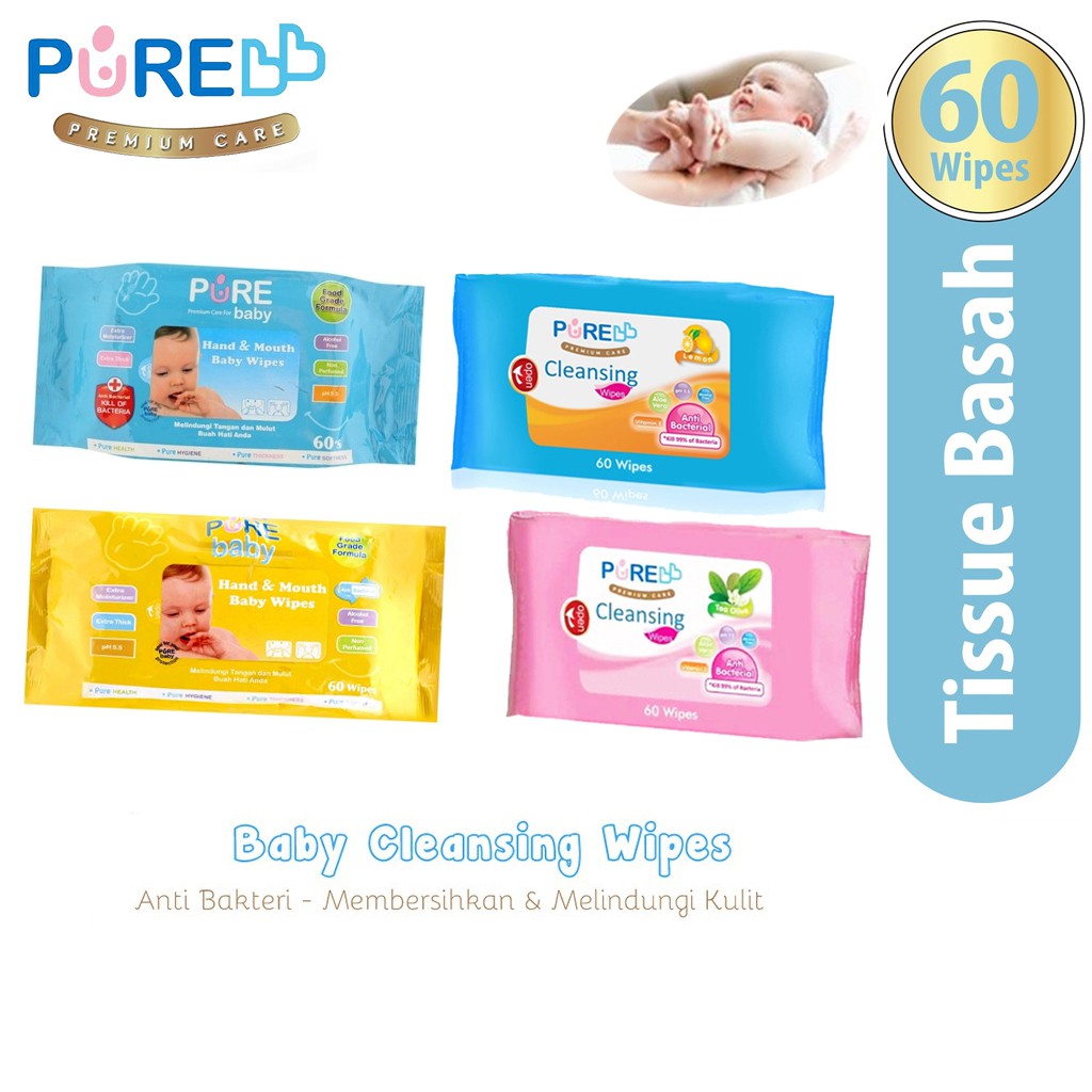 Pure BB Baby Wipes Hand and Mouth &amp; Baby Cleansing Tissue