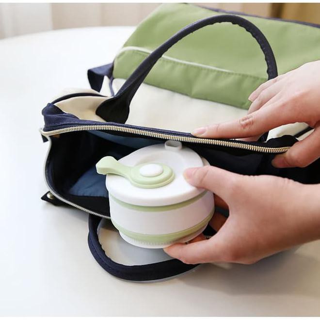 gnxy stojo / foldable cup / gelas lipat multifungsi / silicone cup - biru i16y