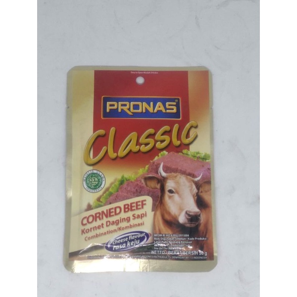 Pronas Corned Daging Sapi Rasa Original dan Keju berat 50 gr