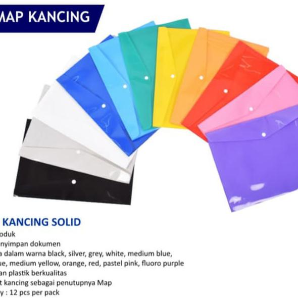 

➹ Map Kancing solid merk RR berbagai warna menarik - Biru ✯