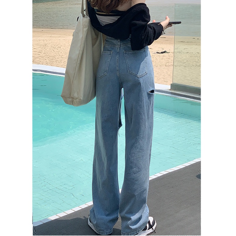 RIPPED HIGHT WAIST JEANS WANITA /KULOT JEANS RIPPED / BERGAYAIMPORT JEANS CEWEK