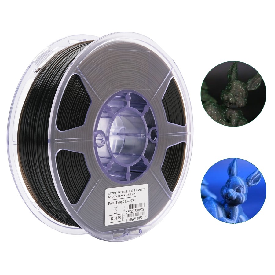 eSUN Stars PLA 3D Filament Galaxy Black Glow in Dark