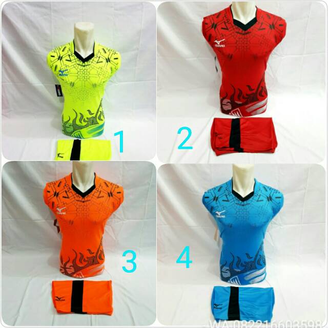 Kaos Jersey volly stelan singlet