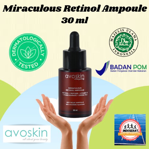 AVOSKIN Miraculous Retinol Ampoule - Serum Pemutih Pencerah Perawatan Kulit Wajah Anti Aging