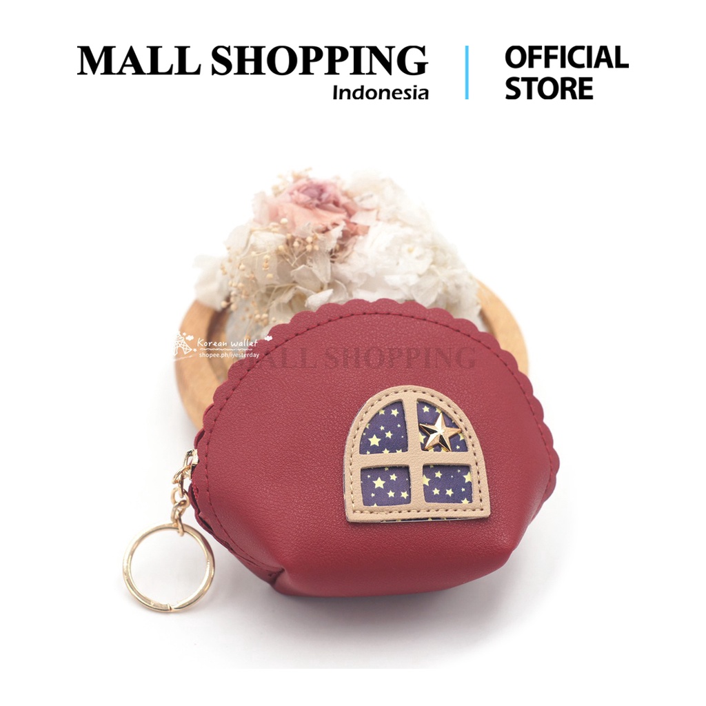 (COD) Dompet Koin Kecil Dompet Kulit Pu Syntetic Resleting MALLSHOPPING