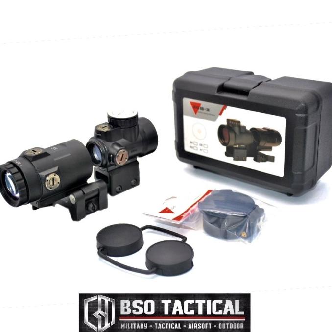 Holosight Red Dot Scope MRO HD 3X Magnifier Set Airsoft Scope Metal